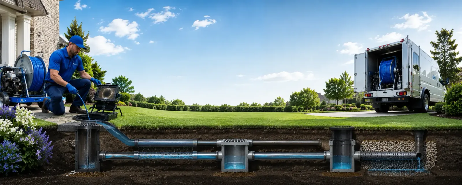 Outdoor drain cleaning information for East Berkshire, VT